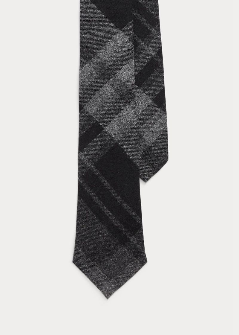 Corbata Purple Label Hombre Plaid Wool Chile Gris LDITJ-2768